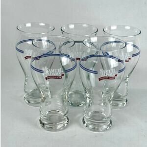 Samuel Adams Boston Lager Beer Glass Logo Set of 5